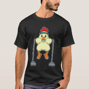 Camiseta Frango na academia Barra fixa