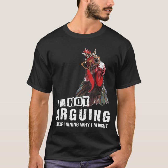 Camiseta Frango Não Estou Argumentando Estou Explicando Por (Frente)