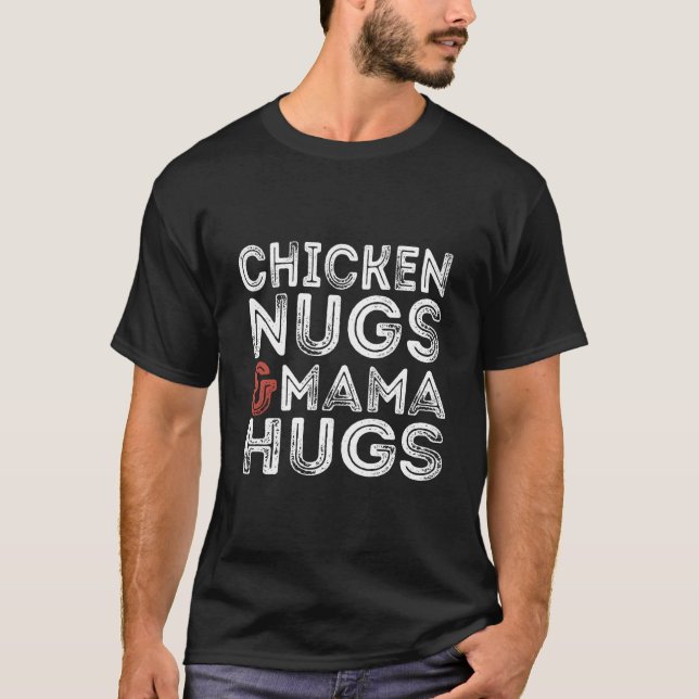 Camiseta Frango Nugs E Abraços Da Mamãe (Frente)
