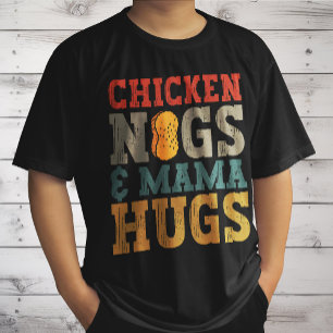 Camiseta Frango Nugs e Abraços da Mamãe Bebe Amante de Nugg