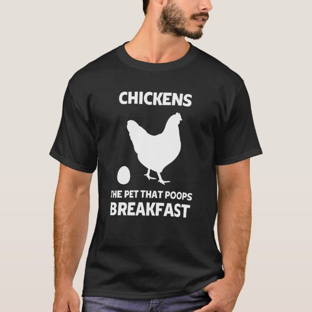 Camiseta Frango O Pet Que Caga Café da Manhã (Frente)