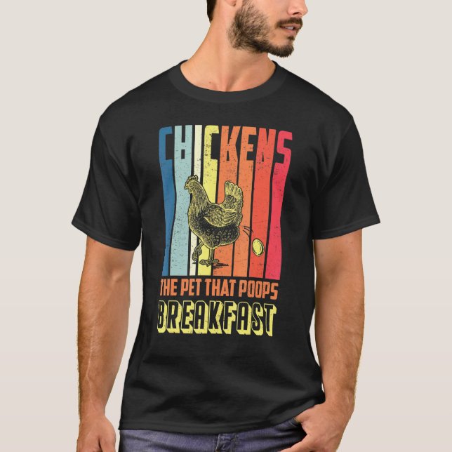 Camiseta Frango O Pet Que Caga Café da Manhã (Frente)