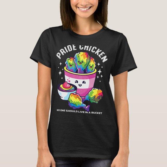 Camiseta Frango Orgulho  Apoio LGBT Frango (Frente)