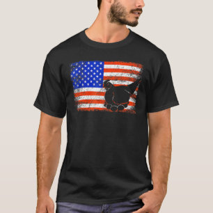 Camiseta Frango Pássaro Vintage Bandeira Americana Frango 4