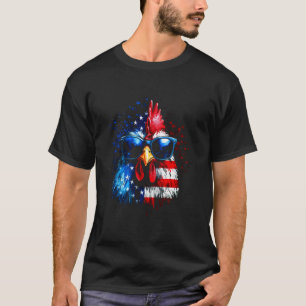 Camiseta Frango Patriótico Bandeira Americana 4 De Julho Fa
