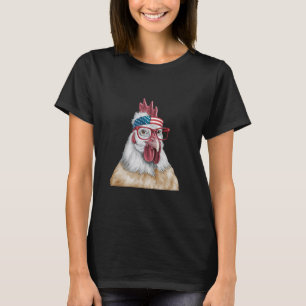 Camiseta Frango Patriótico com Lenço Americano Fazenda Engr