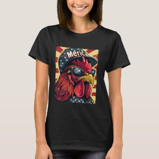 Camiseta Frango Patriótico Legal Bandeira Americana Frango