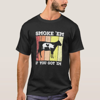 Camiseta Frango Porco Boi Fumaça Em Churrasqueira Pitmaster