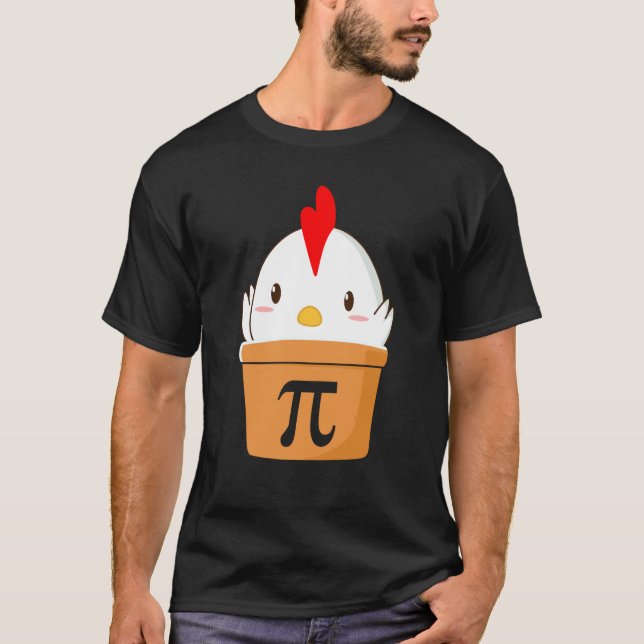 Camiseta Frango Pot Pi  Dia de Matemática e Ciência (Frente)