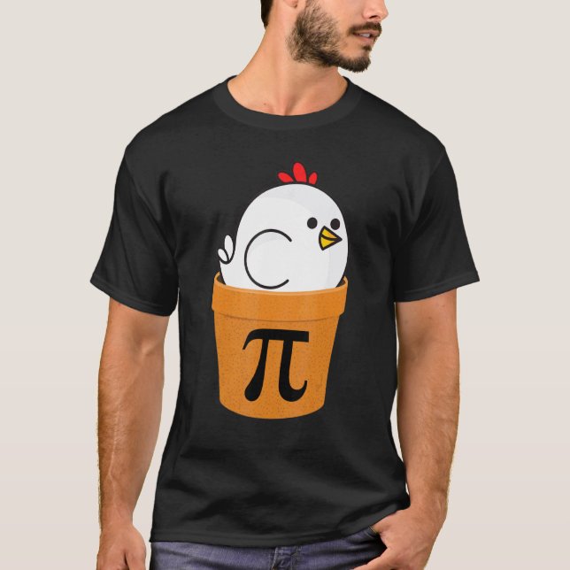 Camiseta Frango Pot Pi  Dia Divertido de Matemática  1 (Frente)