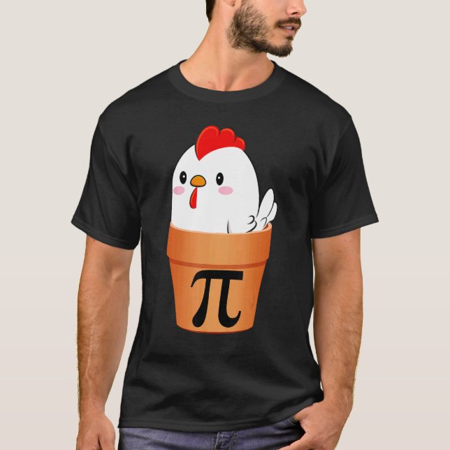 Camiseta Frango Pot Pi, Professor de Matemática Engraçado H (Frente)