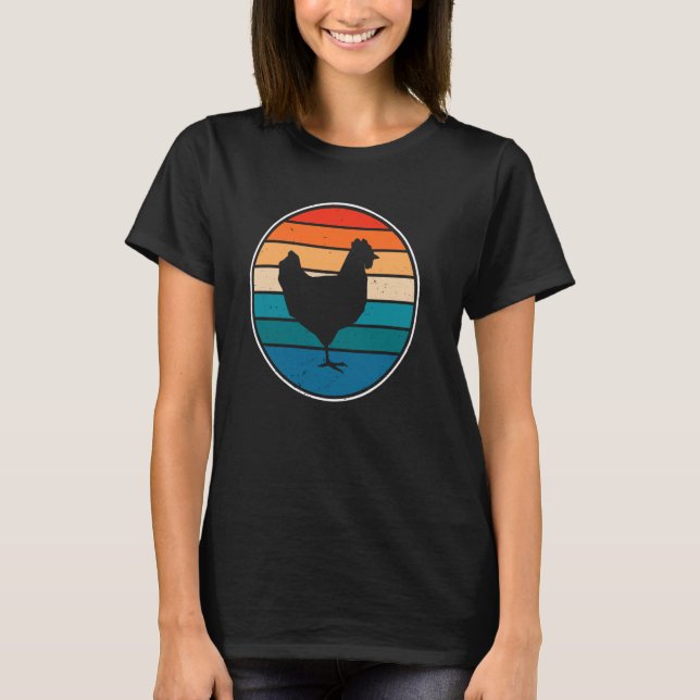 Camiseta Frango Preto Retro Estilo Vintage Frango Fofo (Frente)
