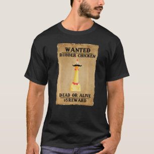Camiseta Frango Procurado Frango de Borracha Vivo ou Morto