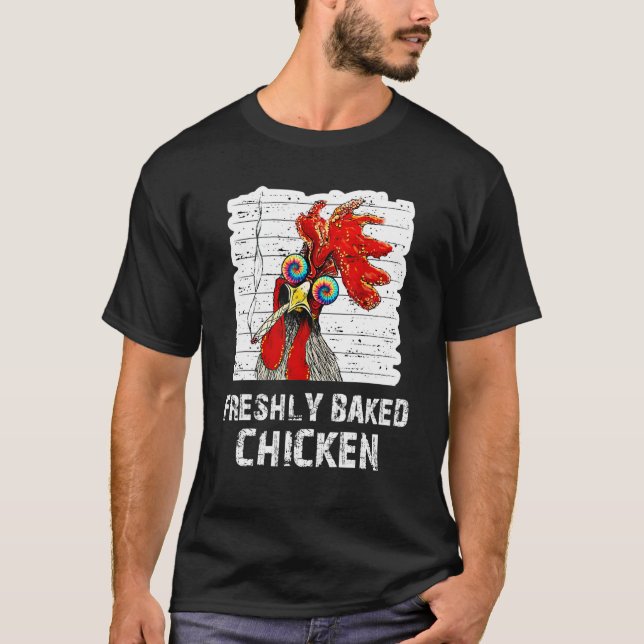 Camiseta Frango Recém-Assado Preto E Branco 1 (Frente)