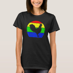 Camiseta Frango Retro Silhueta de Frango Vintage Animais de