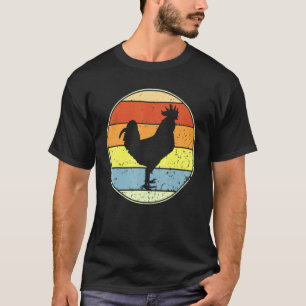 Camiseta Frango Retro Silhueta de Frango Vintage Animais de
