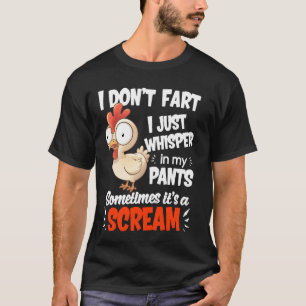 Camiseta Frango Sarcástico Sussurrando Segredos de Peido