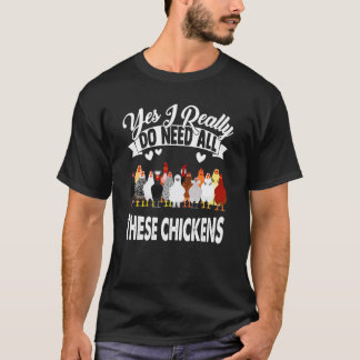 Camiseta Frango Sim, Eu Realmente Preciso de Todos Esses Fr