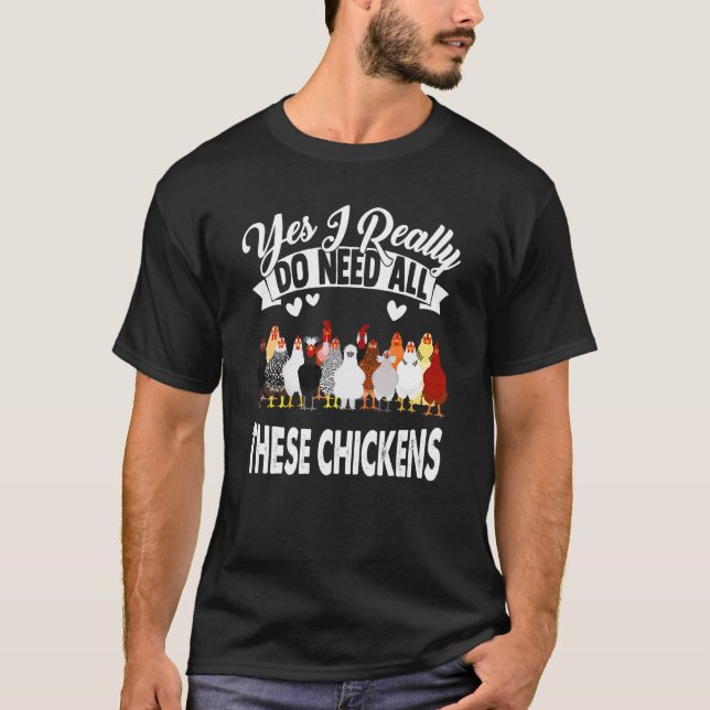Camiseta Frango Sim, Eu Realmente Preciso de Todos Esses Fr (Frente)