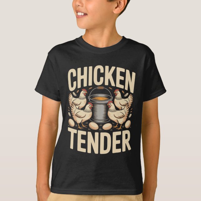Camiseta Frango Ternura Frango Engraçado Fazendeiro de Fran (Frente)