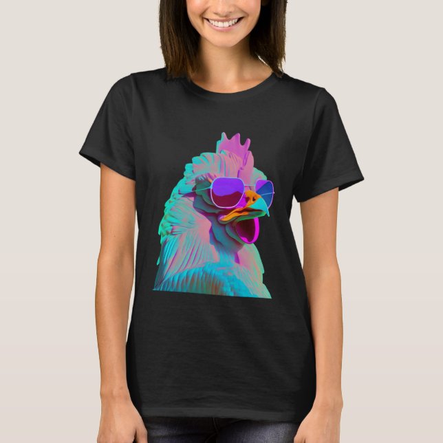 Camiseta Frango Vaporwave (Frente)