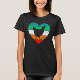 Camiseta Frango Vintage Retro Coração 70s Para Meninas Fran