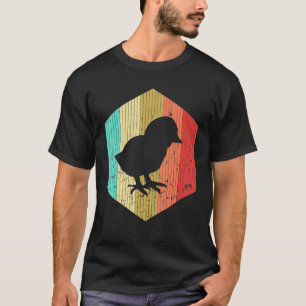 Camiseta Frango Vintage Retro Silhueta de Frango Animal 80