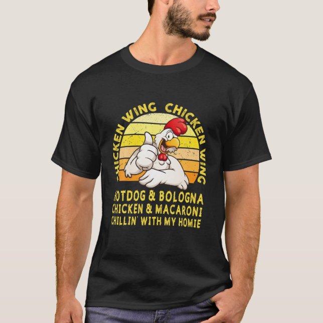 Camiseta Frango Wing Chicken Wing Hotdog E Bolonha Engraçad (Frente)