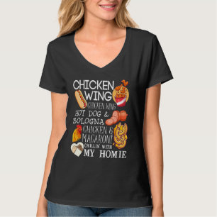 Camiseta Frango Wing Frango Wing Canção Lyric Hotdog Bolonh