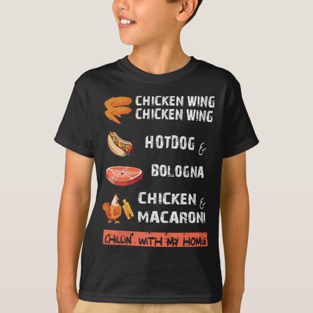 Camiseta Frango Wing Galinha Wing Hot & Bologna Song Lyric (Frente)