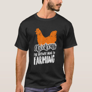Camiseta Frangos a Droga de Entrada para a Agricultura