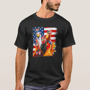 Camiseta Frangos Bandeira Americana 4 de Julho Independênci