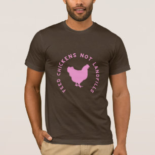 Camiseta frangos de alimentos moles não aterros