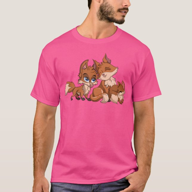 Camiseta Frangos de Amante de os animais florestal Raposa d (Frente)