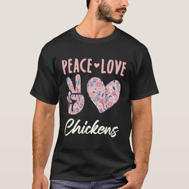 Camiseta Frangos de frango com amor pela paz (Frente)