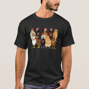 Camiseta Frangos de Natal Fazendas de Natal Meninas Holi