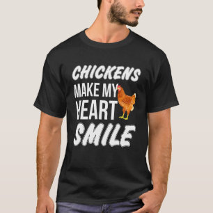 Camiseta Frangos Fazem Meu Coração Sorrir Fazendeiro Frango
