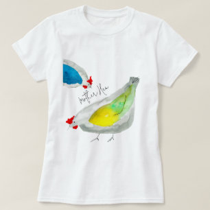 Camiseta Frangos fofos aquarela