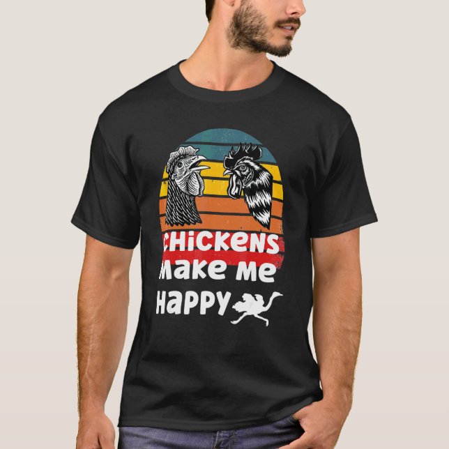 Camiseta Frangos Me Fazem Feliz (Frente)