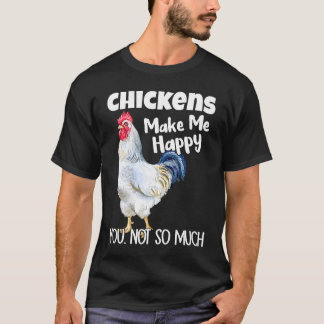 Camiseta Frangos Me Fazem Feliz Você Não Tanto Frango