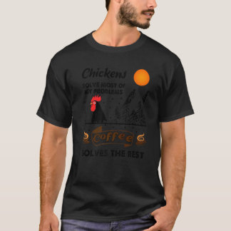 Camiseta Frangos Resolvem A Maioria Dos Meus Problemas Café