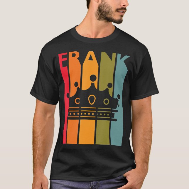 Camiseta Frank Gift Idea for Boys Men Retro First Name (Frente)