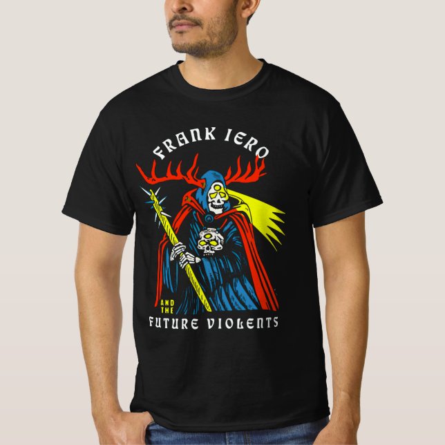 Camiseta Frank Iero Merch e o Futuro Ceifador de Violência (Frente)