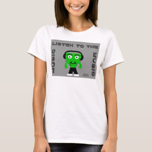 Camiseta FrankenCheese escuta o t-shirt das mulheres da