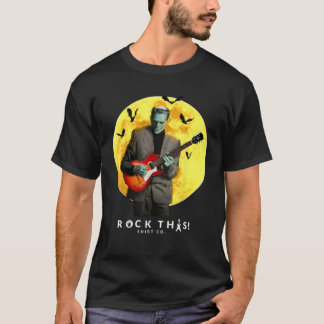 Camiseta Frankenguitar Frankenstein Joga Violão Elétrico H