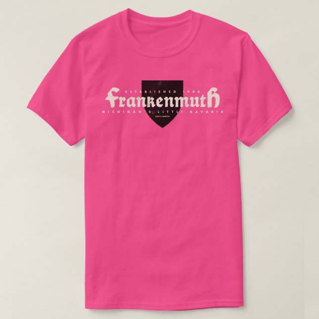 Camiseta Frankenmuth Michigan Shield (Frente do Design)