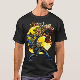 Camiseta Frankenstein contra o Wolfman