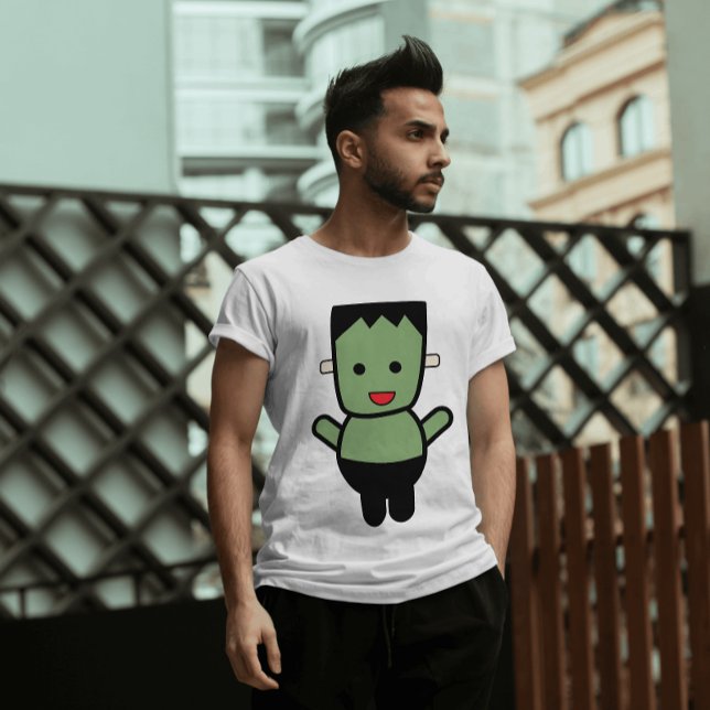 Camiseta Frankenstein Cute Halloween (A fun Halloween design featuring a kawaii style Frankenstein)
