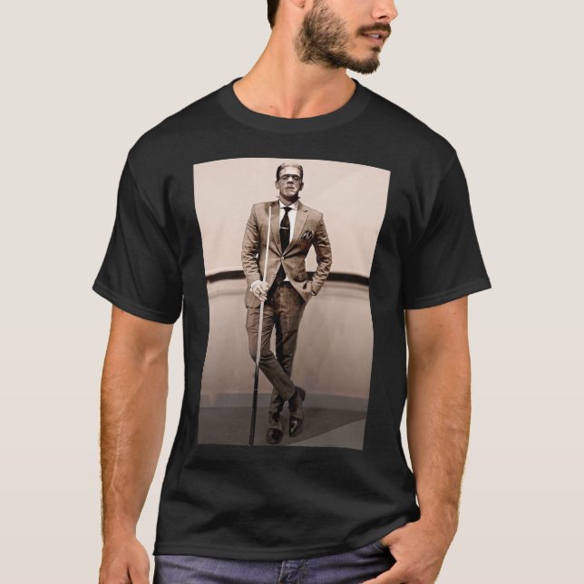 Camiseta Frankenstein Dapper Frankenstein Monster Em Traje  (Frente)