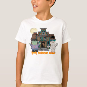 Camiseta Frankenstein e t-shirt do Dia das Bruxas da mamã